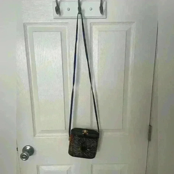 Vintage Genuine Peacock Feather Purse by Comeco Handbag Clutch w/ Strap Brown - Picture 12 of 14